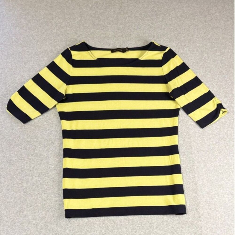 The Limited Women’s Yellow Navy Striped Top Size Medium